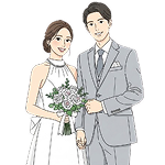 20代ご夫婦のイラスト